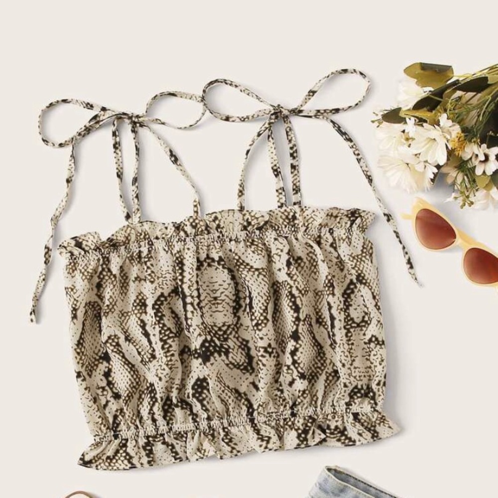 Snakeskin crop top
